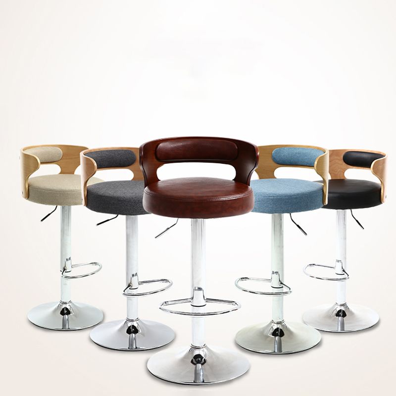 Contemporary Swivel Adjustable Height Bar Stool Home Footrest Stool Clearhalo 'Bar Furniture' 'Bar Stools' 'bar_stools' 'furn' 'furn_bar_stools' 'furniture_bar_stools' 'Kitchen & Dining Furniture' 'kitchen&dining_furn' 'kitchen' 'kitchen_furn' Furniture' 1200x1200_c859f27a-0575-4fd4-905f-2e4177dd64b1