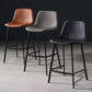 Scandinavian Footrest Matte Finish Barstool Restaurant Leather Stool Clearhalo 'Bar Furniture' 'Bar Stools' 'bar_stools' 'furn' 'furn_bar_stools' 'Furniture' 'furniture_bar_stools' 'Kitchen & Dining Furniture' 1200x1200_c85a4379-98eb-4511-a055-505d64c73aa9