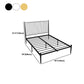 Metal Slat Bed Low Profile Luxurious Bed Frame with Headboard