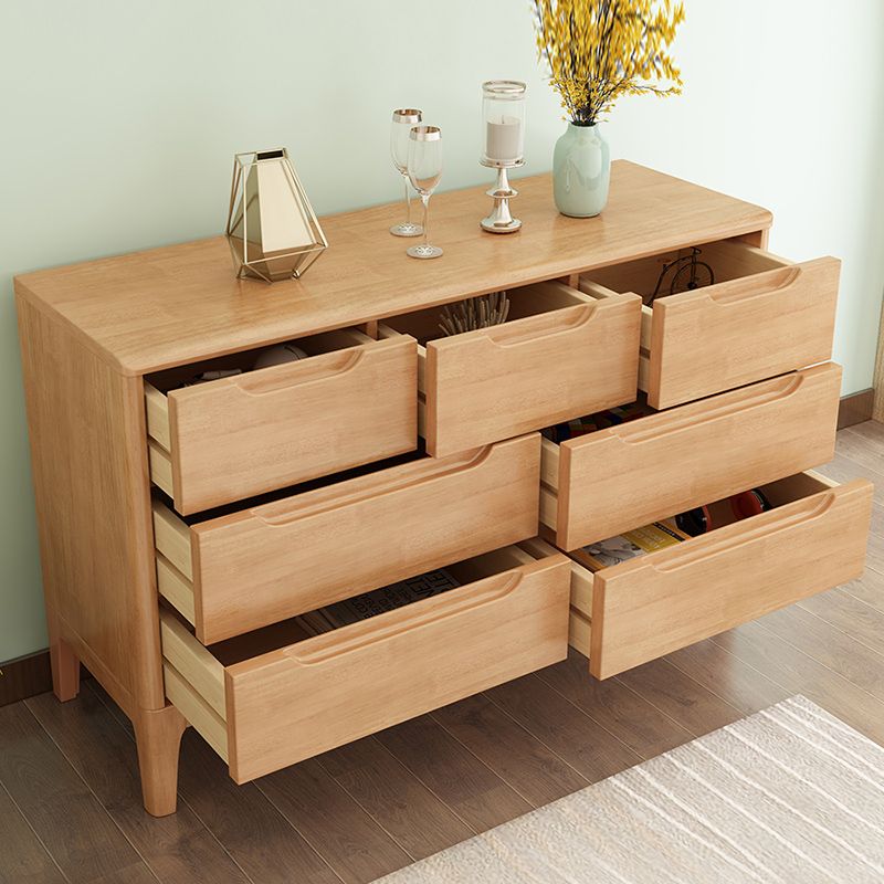 5/7 - Drawer Accent Chest Rubberwood Small Chest in Brown/Natural Clearhalo 'Cabinets & Chests' 'cabinets_chests' 'furn' 'furn_cabinets_chests' 'Furniture' 'Living Room Furniture' 1200x1200_c85bbca3-820e-42f5-9864-cbdf6089c7da