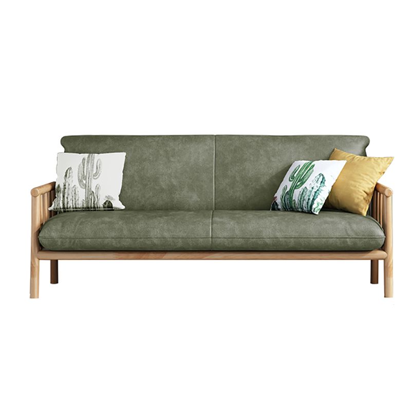 2-seats Faux Leather Rolled Arm Sofa 28.7"W with 2 Pillows Stain Resistant Sofa Clearhalo 'furn' 'furn_sofas' 'Furniture' 'furniture_sofas' 'Living Room Furniture' 'Sofa' 'sofas' 1200x1200_c85c8c63-ea4a-4591-82d8-67dec21ff9d9