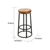 Industrial Solid Wood Bar & Counter Stool Round Cafe Counter Chair in Natural Clearhalo 'Bar Furniture' 'Bar Stools' 'bar_stools' 'furn' 'furn_bar_stools' 'Furniture' 'furniture_bar_stools' 'Kitchen & Dining Furniture' 1200x1200_c85cdd1d-3fe2-47dd-b3a1-5d52c339a8d6