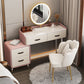 Glam Make-up Vanity Slate Top Vanity Dressing Table Set with Drawers