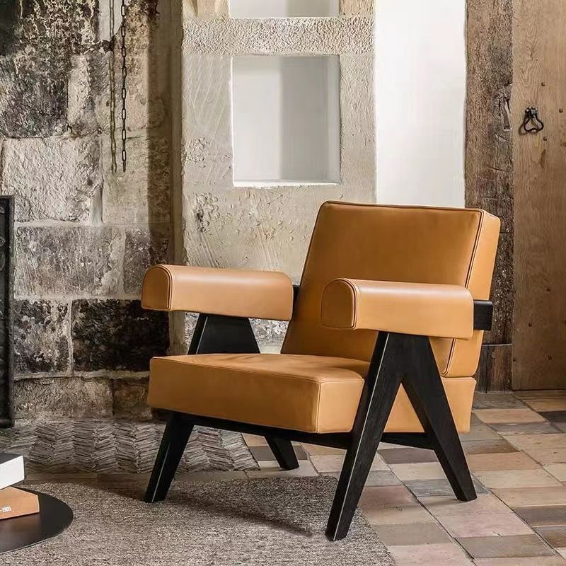 31.50" Wide Contemporary Style Single Sofa Chair Fixed Back Round Arms Chair Clearhalo 'Accent Chairs' 'accent_chairs' 'Chairs & Seating' 'furn' 'furn_accent_chairs' 'Furniture' 'Living Room Furniture' 1200x1200_c860b2cf-d804-47ea-90a7-c4cee2305d45