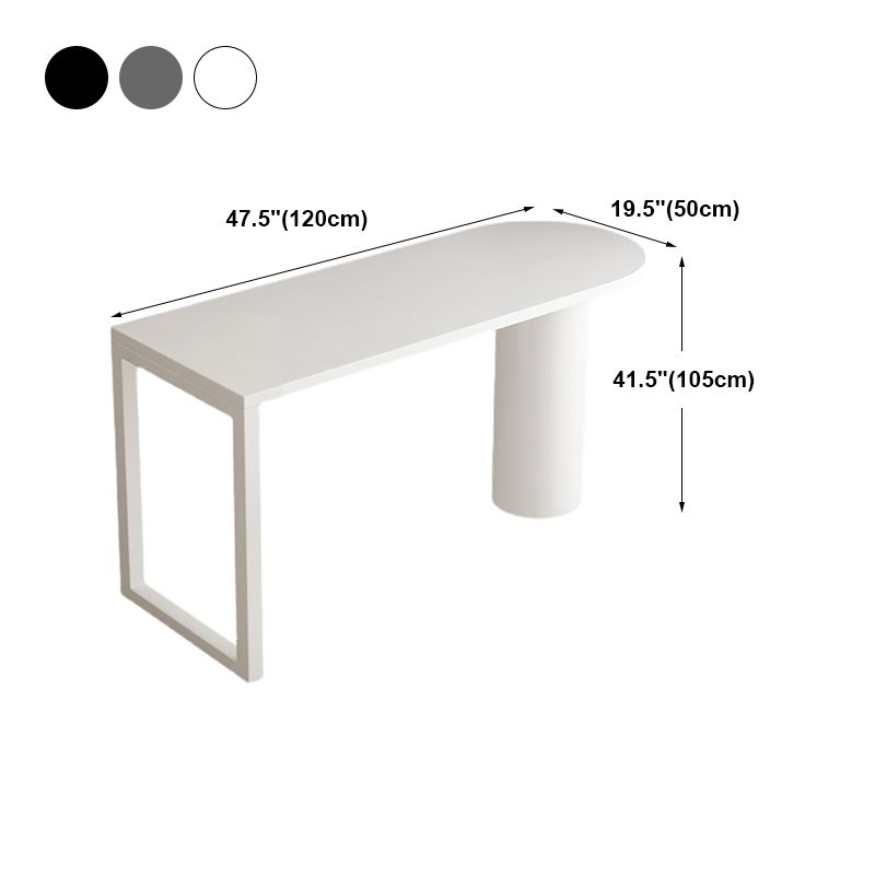 Wood Bar Stool Table with Specialty Table Top Double Pedestal Table - 41.3" H Clearhalo 'Bar Furniture' 'Bar Tables' 'bar_tables' 'furn' 'furn_bar_tables' 'Furniture' 'furniture_bar_tables' 'Kitchen & Dining Furniture' 1200x1200_c861a964-f2c2-4ea2-885c-9ffb841d65ff