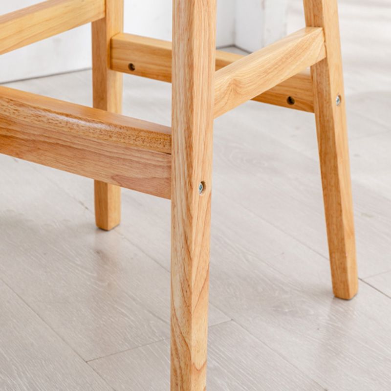 Contemporary Solid Wood Bar Stool Indoor Barstools with Wood Seat and Footrest Clearhalo 'Bar Furniture' 'Bar Stools' 'bar_stools' 'furn' 'furn_bar_stools' 'furniture_bar_stools' 'Kitchen & Dining Furniture' 'kitchen&dining_furn' 'kitchen' 'kitchen_furn' Furniture' 1200x1200_c8639f6a-5822-440f-9b5c-a2ca1f620c00