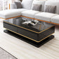 Modern Marble/Glass Block Coffee Table with Drawer Rectangular Cocktail Table Clearhalo 'Coffee & Accent Tables' 'Coffee Tables' 'coffee_tables' 'furn' 'furn_coffee_tables' 'Furniture' 'furniture_coffee_tables' 'Living Room Furniture' 1200x1200_c864c81e-5ecd-42c7-858a-4d6f914b9b74