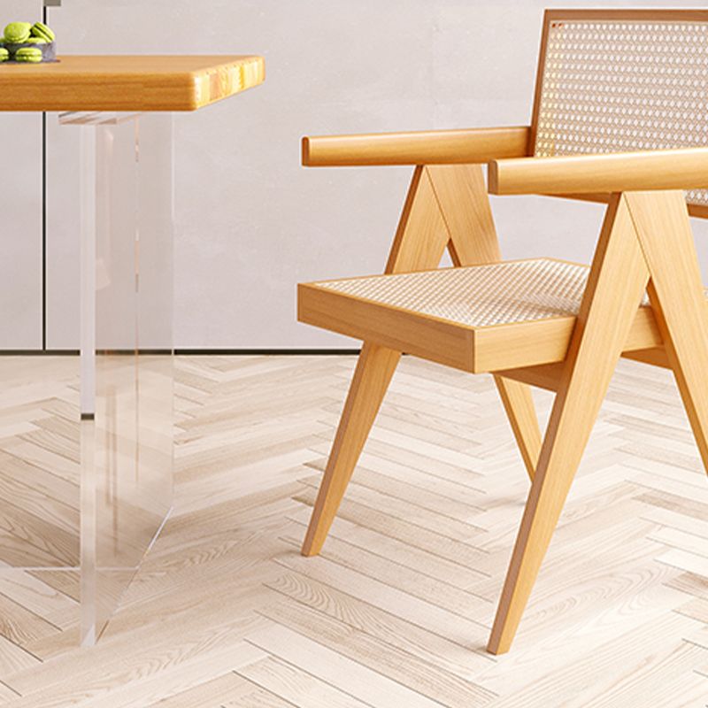 Modern 1/5 Pieces Dining Set Rectangle Pine Wood Dining Table for Kitchen Clearhalo 'Dining Room Sets' 'Dining Tables & Seating' 'dining_room_set' 'furn' 'furn_dining_room_set' 'Furniture' 'furniture_dining_room_set' 'Kitchen & Dining Furniture' 1200x1200_c864f4a9-0b23-4a71-8a69-bd7c6f0f32df