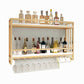 Modern Wall Mounted Wine Racks Metal Wine Jail With Glass Holder & Storage Shelf Clearhalo 'furn' 'furn_wine_racks' 'Furniture' 'Kitchen & Dining Furniture' 'Wine Racks' 'wine_racks' 1200x1200_c865e789-cc9b-4639-9a7c-3082cb82ce04