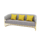 23.62 "W x 29.52" H Velvet Tuxedo Arm Sofa Contemporáneo Standard Sewn Pillow Back Sofa