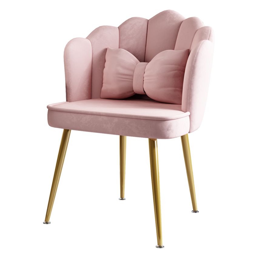 Glam Style 16.5'' Wide Dining Room Chair Solid Back Chair with 4 Metal Legs for Home Use Clearhalo ' kitchen&dining_furn' 'Dining Chairs' 'Dining Tables & Seating' 'dining_chair' 'Furniture' 'furniture_dining_chair' 'Kitchen & Dining Furniture' 'kitchen' 1200x1200_c8687f30-c2c8-4cdd-aa4a-f00a68cd182d