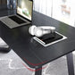 Black Office Desk Contemporary Style Writing Desk for Office and Home