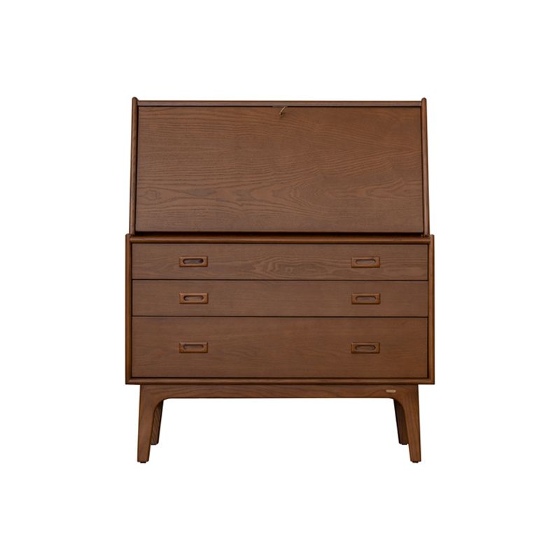 Mid-Century Modern Wood Accent Chest in Ash 46" Tall 5 Drawers Cabinet Clearhalo 'Cabinets & Chests' 'cabinets_chests' 'furn' 'furn_cabinets_chests' 'Furniture' 'Living Room Furniture' 1200x1200_c869fdda-d1fa-4a33-a50e-9f12481646bb