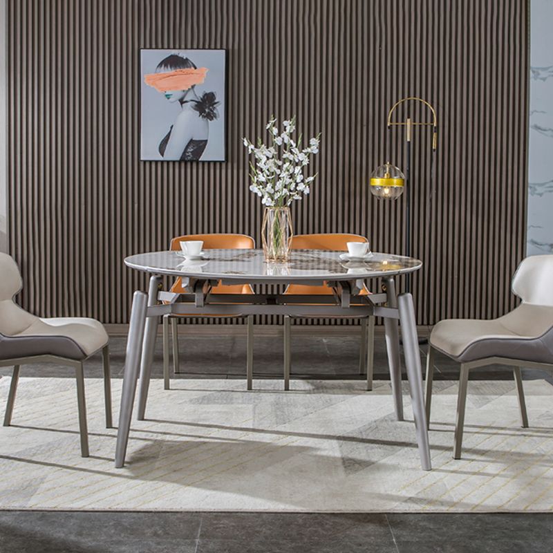 Table à manger extensible table de cuisine en pierre ronde moderne