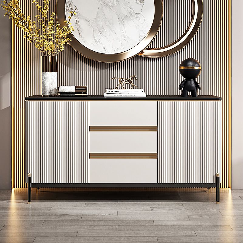 Porte e 3 cassette credenza in pietra in pietra glam sideboard per cucina