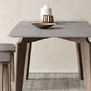 Tavolo da pranzo in pietra grigio moderno con sedie in legno 1/2/4/5/6 pezzi set da pranzo