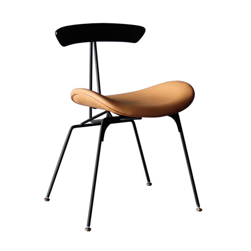 Industrial Chair with Metal Base 29"H Open Back Dining Side Chair for Restaurant Clearhalo ' kitchen&dining_furn' 'Dining Chairs' 'Dining Tables & Seating' 'dining_chair' 'furn' 'furn_dining_chair' 'Furniture' 'furniture_dining_chair' 'Kitchen & Dining Furniture' 'kitchen' 1200x1200_c86ecf14-19e2-4f06-998f-244ce8f55899