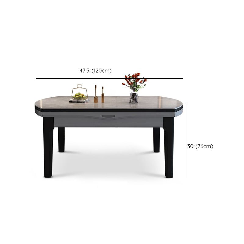 Modern Scalable Stone Dining Table 4 Legs Table for Dining Room Clearhalo 'Dining Tables & Seating' 'Dining Tables' 'dining_table' 'furn' 'furn_dining_table' 'Furniture' 'Kitchen & Dining Furniture' 1200x1200_c8702ba4-96ff-43b3-8684-f8d43f52bd5d