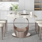 Set da pranzo lussuoso con piano in pietra sinterizzata Set tavolo da pranzo rettangolare 1/4/5/7 pezzi