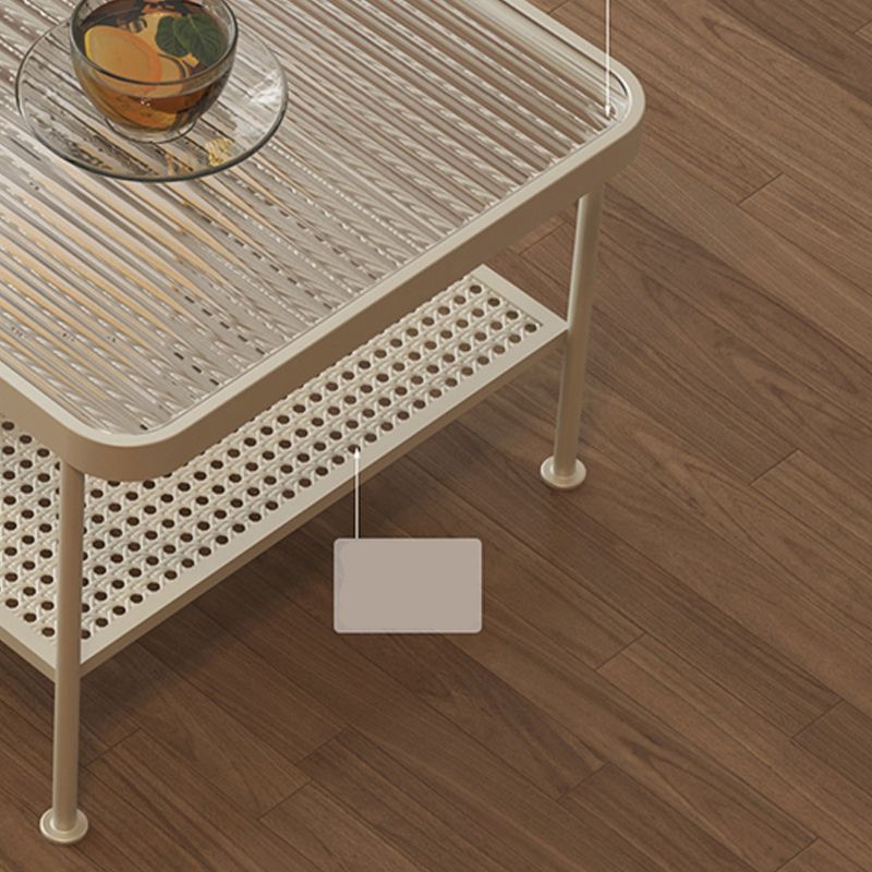 Tavolino da caffè in vetro rettangolare tavolino moderno incluso tavolo da cocktail