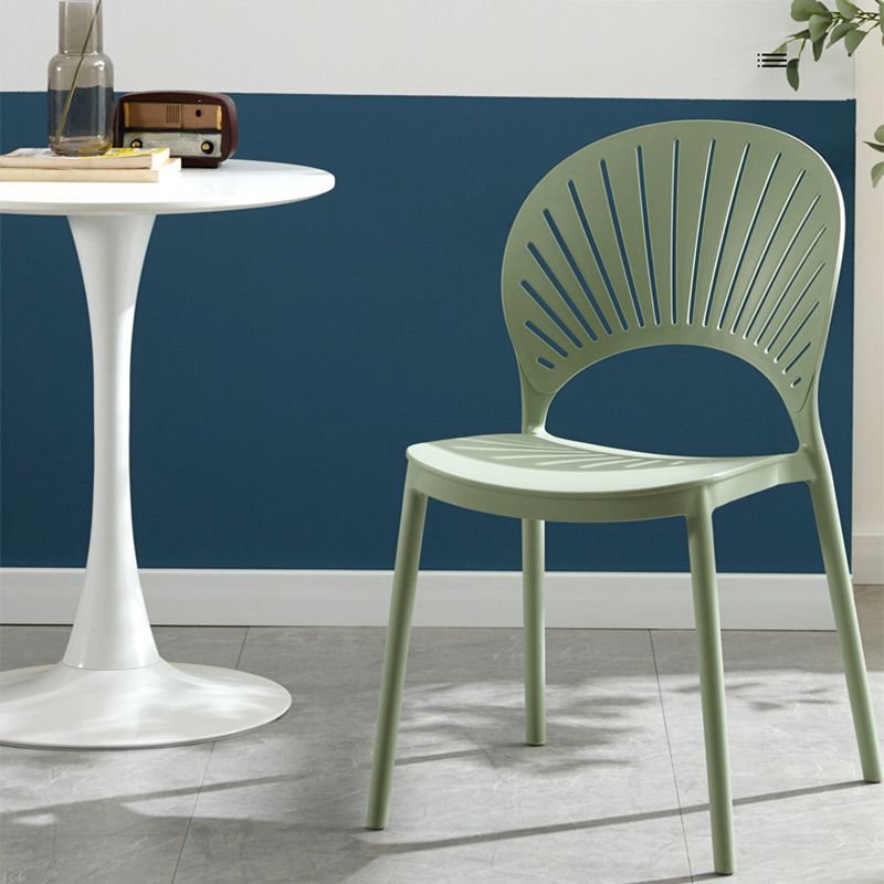 Plastic Scandinavian Dining Room Chair Kitchen Open Back Side Chair Clearhalo ' kitchen&dining_furn' 'Dining Chairs' 'Dining Tables & Seating' 'dining_chair' 'furn' 'furn_dining_chair' 'Furniture' 'furniture_dining_chair' 'Kitchen & Dining Furniture' 'kitchen' 1200x1200_c873db49-5c72-4e01-8094-585f4f770b34