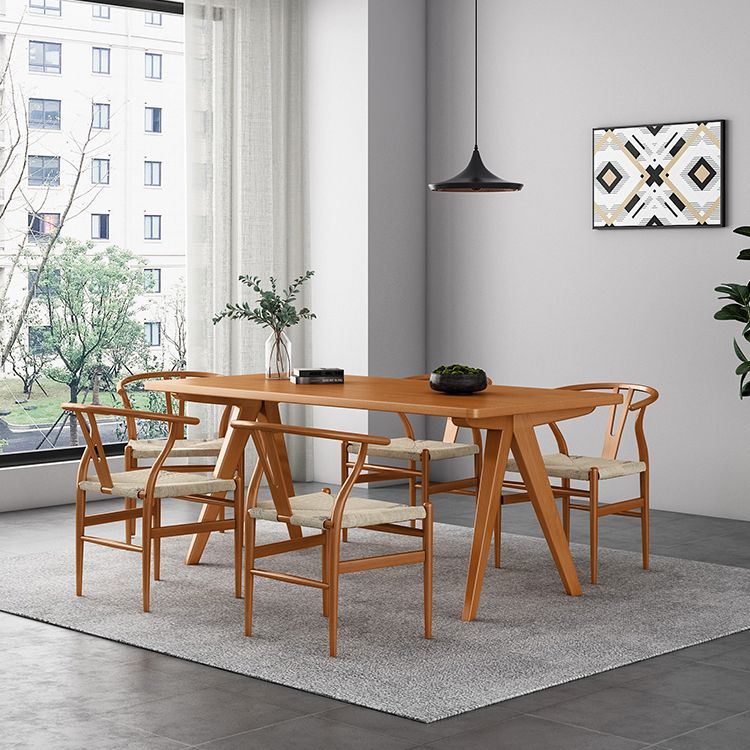 1/2/5/6 Pcs Pine Wood Modern Dining Room Set with Rectangle Table Dinette Set Clearhalo 'Dining Room Sets' 'Dining Tables & Seating' 'dining_room_set' 'furn' 'furn_dining_room_set' 'Furniture' 'furniture_dining_room_set' 'Kitchen & Dining Furniture' 'kitchen&dining_furn' 'kitchen' 1200x1200_c8773799-4e43-4cd1-9f84-38ab9ba08d92