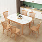 Modern Style Round Dinner Table White Sintered Stone Table with Wooden Base Clearhalo ' dining_table' 'Dining Tables & Seating' 'Dining Tables' 'furn' 'furn_dining_table' 'Furniture' 'furniture_dining_table' 'Kitchen & Dining Furniture' 'kitchen&dining_furn' 'kitchen' 'kitchen_dining_table' 1200x1200_c87764ee-b63b-4064-81f1-8d2f2bdd7df5