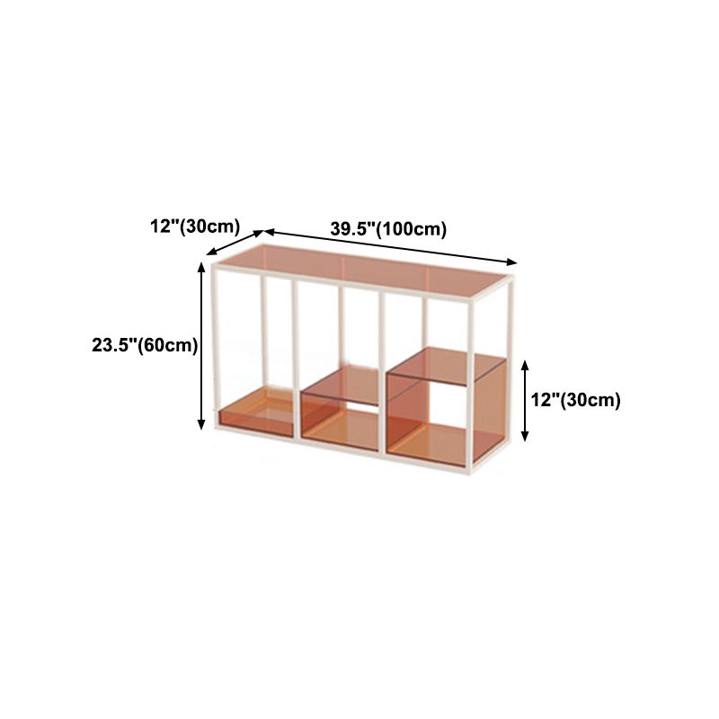 Scandinavian Open Etagere Bookshelf with Iron Frame Acrylic Bookcase Clearhalo 'Bookcases' 'furn' 'furn_bookcases' 'Furniture' 'furniture_bookcases' 'Office Furniture' 1200x1200_c878ccac-bc33-45b8-a24e-bf216539c289