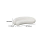 Contemporary White Curved Sofa 29.52" High Sloped Armed Sofa