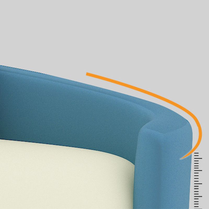 Fabric Sofa in Blue With Tight Back for Living Room,Apartment