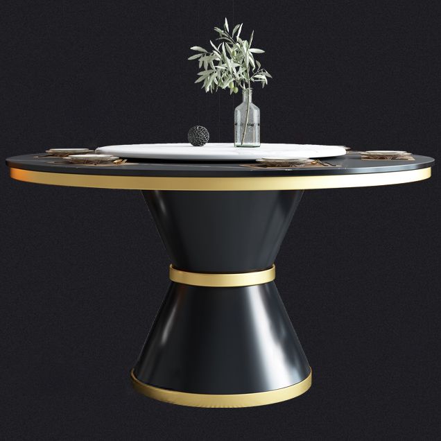 Glam Sintered Stone Top Table Round Kitchen Dining Table with Pedestal Base Clearhalo ' dining_table' 'Dining Tables & Seating' 'Dining Tables' 'furn' 'furn_dining_table' 'Furniture' 'furniture_dining_table' 'Kitchen & Dining Furniture' 'kitchen&dining_furn' 'kitchen' 'kitchen_dining_table' 1200x1200_c87ba726-e31b-411e-a26d-b7ef91bcf421