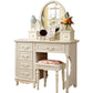 Victorian Dressing Table White Bedroom With Drawer Wooden Mirror