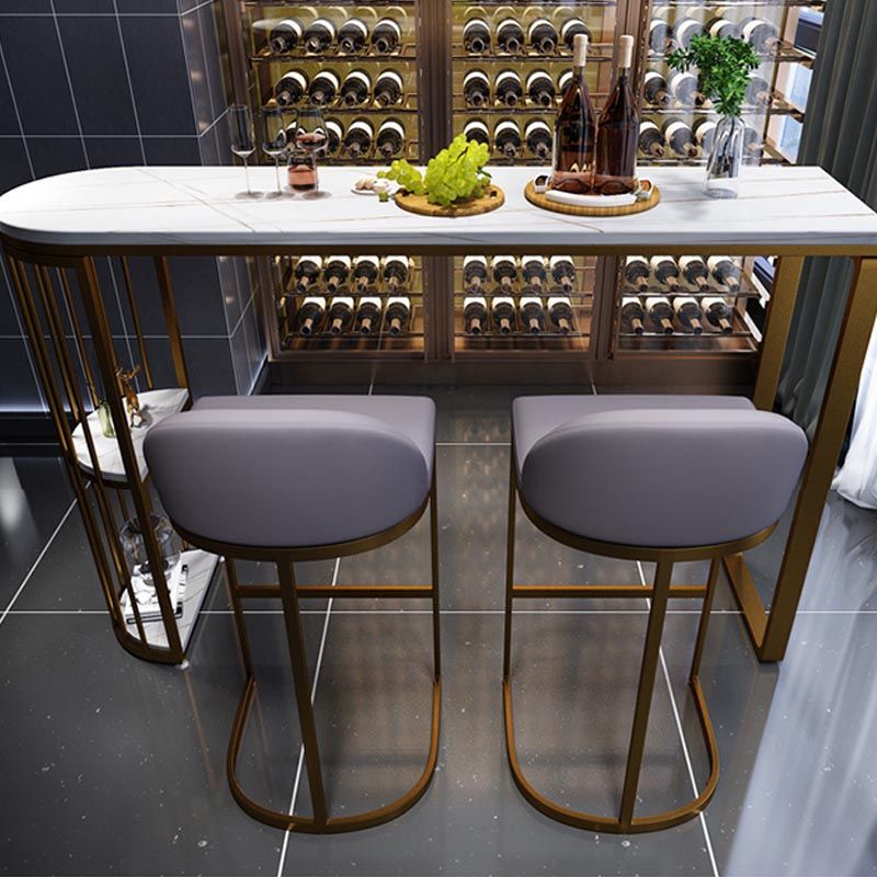 Stone Bar eettafel moderne balktafel met dubbele voetstuk voor woonkamer keuken