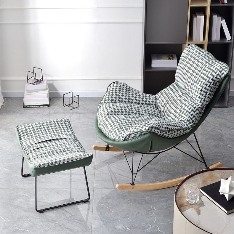 Plante à bascule de style contemporain chaise à bascule intérieure avec ottoman