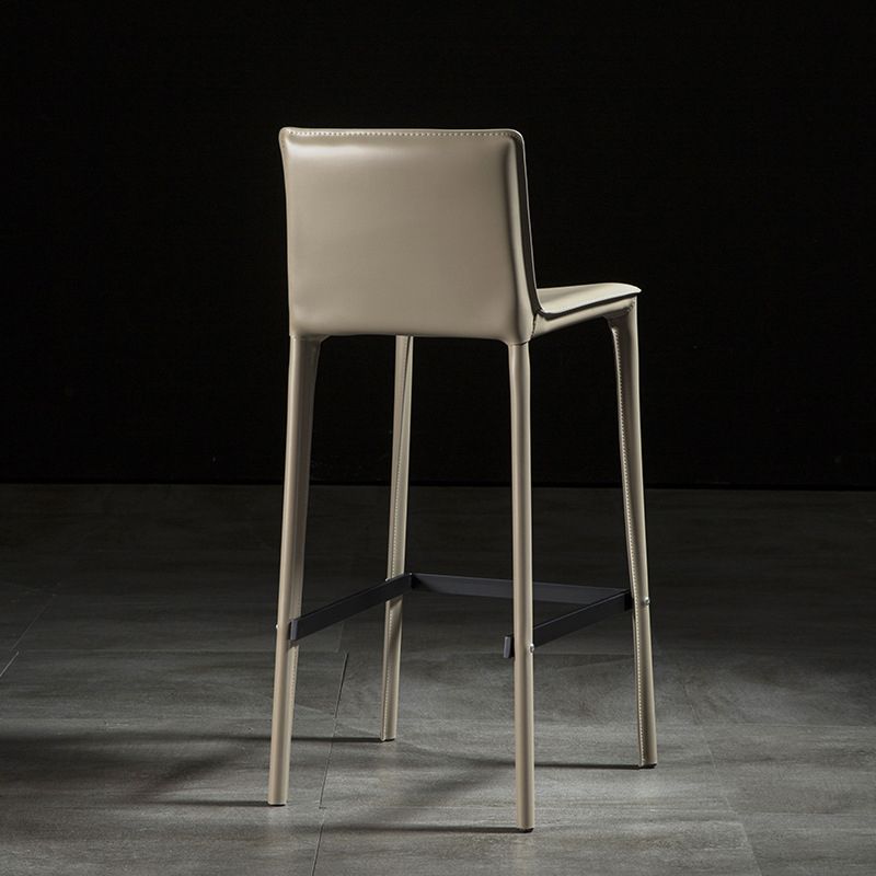 Contemporary Leather Quilted Bar Stool Indoor Barstool with Footrest Clearhalo 'Bar Furniture' 'Bar Stools' 'bar_stools' 'furn' 'furn_bar_stools' 'furniture_bar_stools' 'Kitchen & Dining Furniture' 'kitchen&dining_furn' 'kitchen' 'kitchen_furn' Furniture' 1200x1200_c8821f7d-c07d-4d17-acd2-f068244649d0