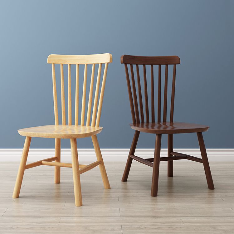 Contemporary Kitchen Wood Square Dining Chair Windsor Back Dining Side Chair Clearhalo ' kitchen&dining_furn' 'Dining Chairs' 'Dining Tables & Seating' 'dining_chair' 'Furniture' 'furniture_dining_chair' 'Kitchen & Dining Furniture' 'kitchen' 1200x1200_c882d7f4-3dee-4cbf-b25a-0287a9c92a8e