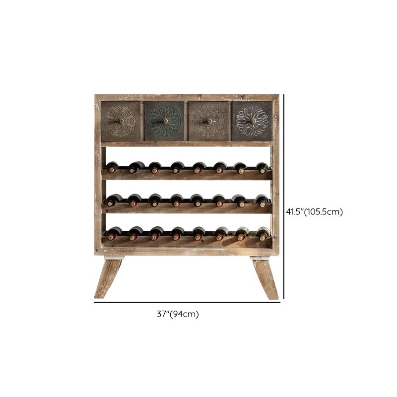 Modern Freestanding Solid Wood Wine Bottle Holder in Natural Wood Clearhalo 'furn' 'furn_wine_racks' 'Furniture' 'Kitchen & Dining Furniture' 'Wine Racks' 'wine_racks' 1200x1200_c883c2d0-4106-41bd-afb3-32385e8cecb0