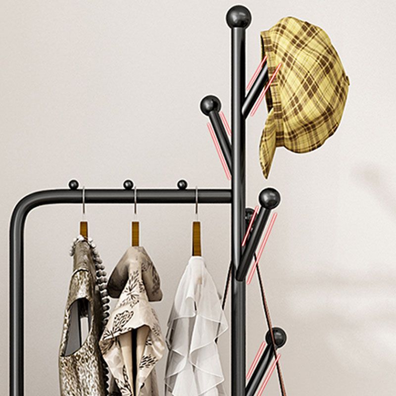 Gorgeous Metal Coat Rack Creative Coat Hooks Hall Stand with Shelve Clearhalo 'Entry & Mudroom Furniture' 'furn' 'furn_hall_tree_coat_racks' 'Furniture' 'Hall Trees & Coat Racks' 'hall_tree_coat_racks' 1200x1200_c88482ea-c305-4e09-83dc-c098f9075dc4