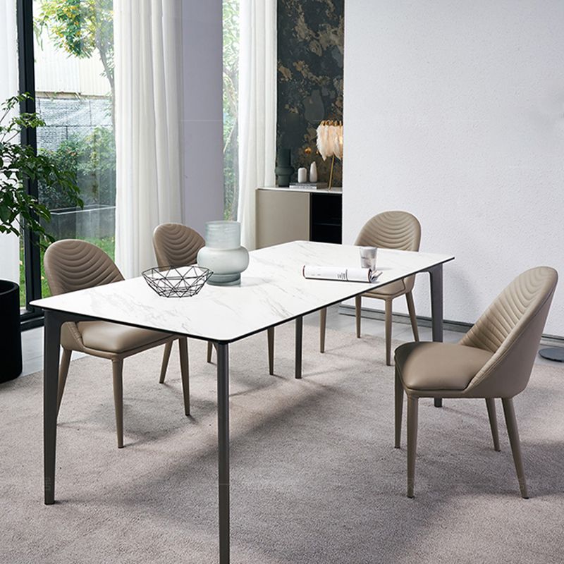 Faux Leather Armless Dining Chairs Upholstered Dining Room Chair Clearhalo 'Dining Chairs' 'Dining Tables & Seating' 'dining_chair' 'furn' 'furn_dining_chair' 'Furniture' 'Kitchen & Dining Furniture' 1200x1200_c884cf1a-d3b9-47d7-a56f-24cfc28c5264