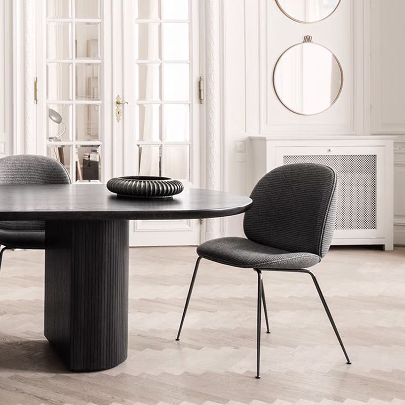 Oval Shape Simplicity Dining Table Fixed Table with Pinewood Solid Wood Clearhalo ' dining_table' 'Dining Tables & Seating' 'Dining Tables' 'furn' 'furn_dining_table' 'Furniture' 'furniture_dining_table' 'Kitchen & Dining Furniture' 'kitchen&dining_furn' 'kitchen' 'kitchen_dining_table' 1200x1200_c884fd62-3850-4ecf-ba4c-0e81bb034380