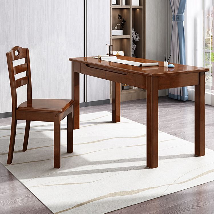 Modern Solid Wood Writing Desk Parsons Base 29.53" Tall Office Desk with Drawer Clearhalo 'furn' 'furn_office_desk' 'Furniture' 'Office Desks' 'Office Furniture' 'office_desk' 1200x1200_c8869564-8437-4e25-987c-bd8c41774531