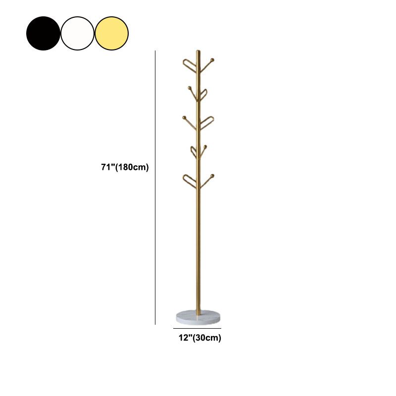 Glam Coat Rack Metal No Distressing Free Standing Entry Hall Tree Clearhalo 'Entry & Mudroom Furniture' 'furn' 'furn_hall_tree_coat_racks' 'Furniture' 'Hall Trees & Coat Racks' 'hall_tree_coat_racks' 1200x1200_c887c766-6d45-4377-bc30-ca15fdd8fd4c