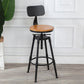 Modern Rotatable Counter Stool Iron Bar Stool with Seat and Pedal