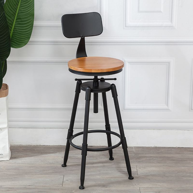Modern Rotatable Counter Stool Iron Bar Stool with Seat and Pedal
