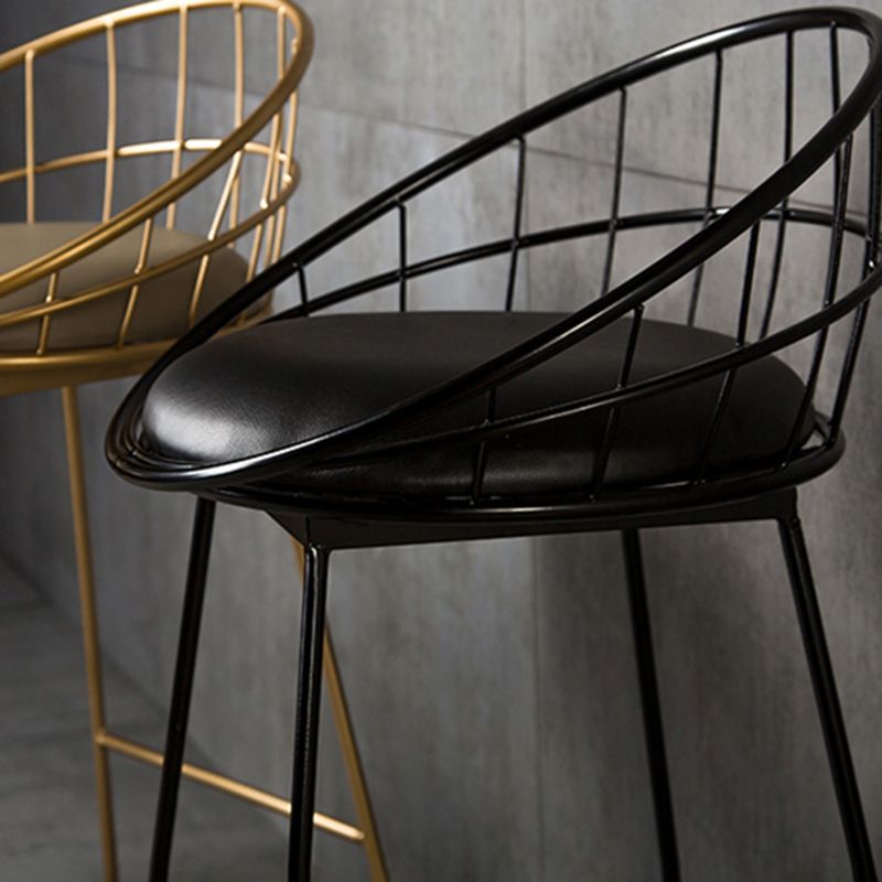 Scandinavian Counter Stools Iron Leather Low Back Indoor Bar Stools with Sled Legs Clearhalo 'Bar Furniture' 'Bar Stools' 'bar_stools' 'furn' 'furn_bar_stools' 'furniture_bar_stools' 'Kitchen & Dining Furniture' 'kitchen&dining_furn' 'kitchen' 'kitchen_furn' Furniture' 1200x1200_c88854df-b01d-4329-b8a8-d04dc646619d