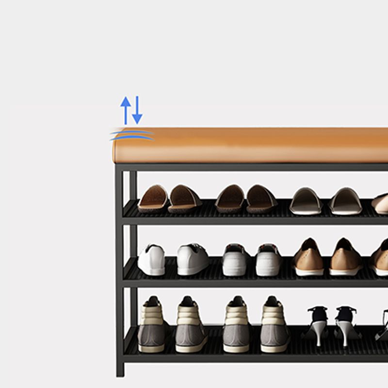 Modern Cushioned Seating Bench Rectangle Shoe Storage Entryway Bench Clearhalo 'Benches' 'Chairs & Seating' 'furn' 'furn_benches' 'Furniture' 'Living Room Furniture' 1200x1200_c8885df8-4715-4194-abaf-588d7e9de021