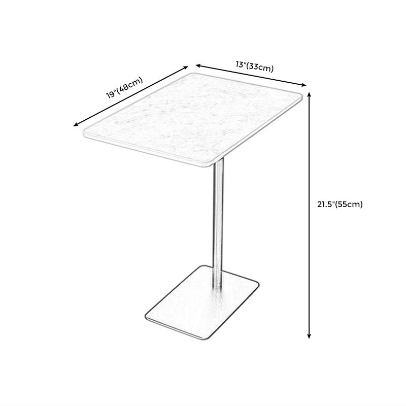 Rectangular Pedestal Stone Side Table 18.9" W x 12.99" D End Table Clearhalo 'Coffee & Accent Tables' 'End & Side Tables' 'end_side_table' 'end_side_tables' 'furn' 'furn_end_side_tables' 'Furniture' 'furniture_end_side_table' 'Living Room Furniture' 1200x1200_c889646c-cf54-4e86-b2dc-6b623b68b6dc