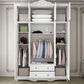 French Country White Wardrobe for Bedroom Manufactured Wood Cabinet with Drawers Clearhalo 'Armoires & Wardrobes' 'armoires_wardrobes' 'Bedroom Furniture' 'furn' 'furn_armoires_wardrobes' 'Furniture' 1200x1200_c88b88c9-5fc8-4aff-b799-49c9e64d4658