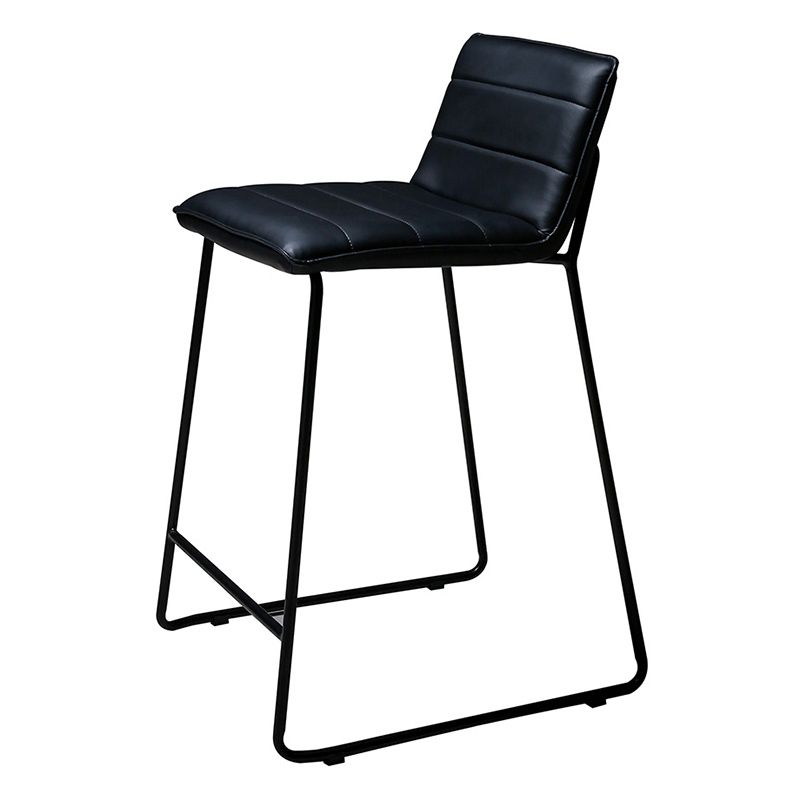 Scandinavian Black Iron Base Barstool Fabric and Faux Leather Bar Stools Clearhalo 'Bar Furniture' 'Bar Stools' 'bar_stools' 'furn' 'furn_bar_stools' 'Furniture' 'Kitchen & Dining Furniture' 1200x1200_c88c1ae0-d14c-474d-a134-6beb9b1eb5b4
