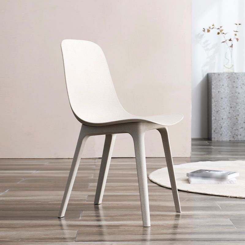 Plastic Side Chair Contemporary Solid Back Armless Dining Chair Clearhalo 'Dining Chairs' 'Dining Tables & Seating' 'dining_chair' 'furn' 'furn_dining_chair' 'Furniture' 'Kitchen & Dining Furniture' 1200x1200_c88cf5e7-8cf1-4a34-97a8-f5e0d50718ca
